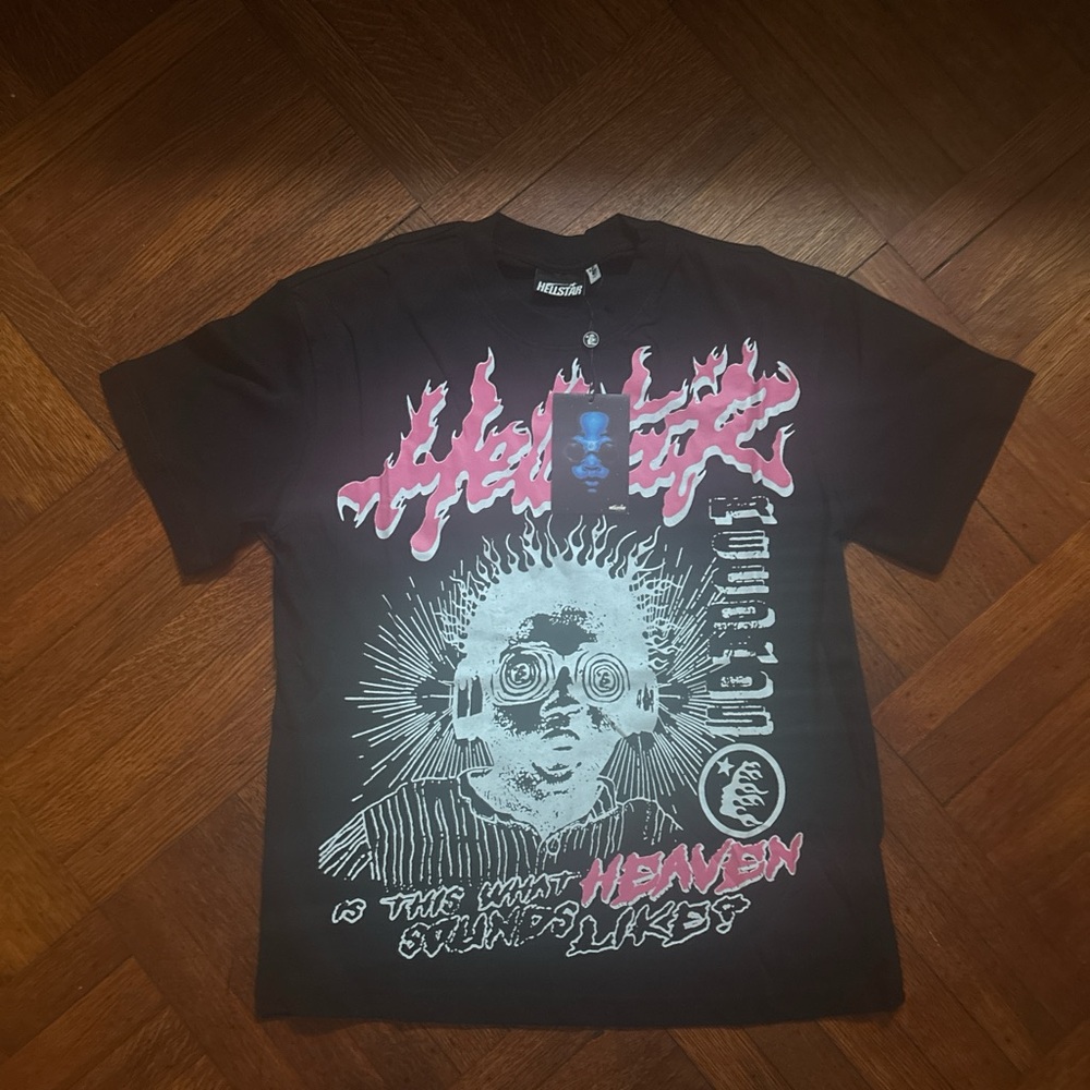 HellStar Is This What Heaven Sound Like Black T Shirt Size Small